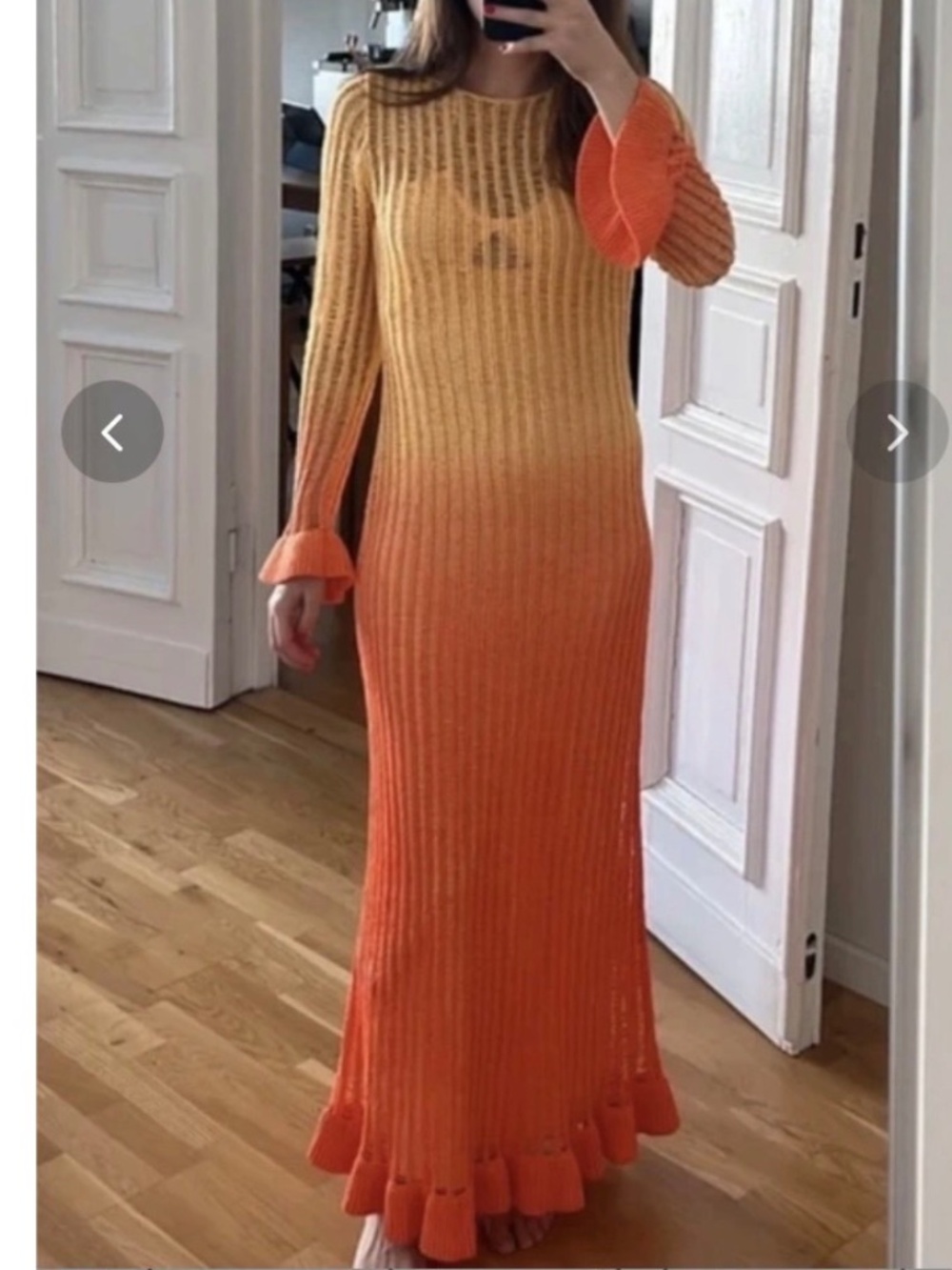 Significant Other ombre orange yellow dress